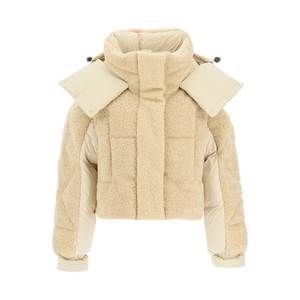 Bacon puffa ring bear teddy cropped puffer jacket